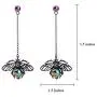 NORTHSTAR PEARLS AND JEWELRY: Black Color Bee Colorful Earrings for Adults, Long Drop Hang Dangle Earrings, Fashion Jewelry. Insects, Bugs Jewelry. NORTHSTAR PEARLS AND JEWELRY: Black Color Bee Colorful Earrings for Adults, Long Drop Hang Dangle Earrings, Fashion Jewelry. Insects, Bugs Jewelry.