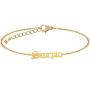 HUTINICE Gothic Old English Scorpio Leo Zodiac Bracelet for Women, 18K Gold Chain Horoscope Constilation Letter Bracelet Baby Girl Jewelry