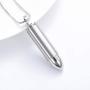 zeqingjw Stainless Steel Bullet Pendant Urn Ashes Necklace Cremation Jewelry Keepsake Memorial Pendant