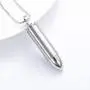 zeqingjw Stainless Steel Bullet Pendant Urn Ashes Necklace Cremation Jewelry Keepsake Memorial Pendant zeqingjw Stainless Steel Bullet Pendant Urn Ashes Necklace Cremation Jewelry Keepsake Memorial Pendant