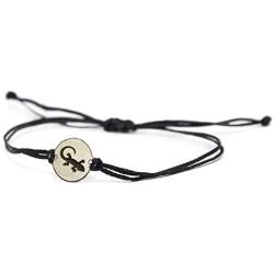 Stainless Steel Animal Charms on Double Black String Adjustable Bracelet for Men and Women - Waterproof, Hypoallergenic Jewelry
