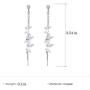Nanafast Butterfly Long Dangle Earrings for Women & Girl Crystal Alloy Butterfly Tassel Piercing Earrings Jewelry Gift