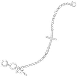 Silpada in Good Faith Organic Cross Bracelet in Sterling Silver, 8.25''