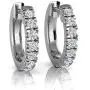 ALEVIRA Cubic Zirconia Studded 14K White and Yellow Gold-Plated Earrings - Womens Ear Hoop Huggies with Jewelry Box ALEVIRA Cubic Zirconia Studded 14K White and Yellow Gold-Plated Earrings - Womens Ear Hoop Huggies with Jewelry Box