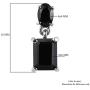 Shop LC Black Spinel Drop Dangling Earrings In Stainless Steel Fashion Mothers Day Gifts Prom Jewellery For Her