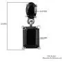Shop LC Black Spinel Drop Dangling Earrings In Stainless Steel Fashion Mothers Day Gifts Prom Jewellery For Her