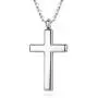REVEMCN Cross Necklace for Men Women Kids, Silver Gold Black Stainless Steel Simple Cross Pendant Necklace 18-22 Inches Chain