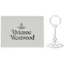 Vivienne Westwood Silver Saturn black crystal necklace with special box and paper bag