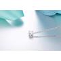 Starchenie Cubic Zirconia Necklace 925 Sterling Silver Round Cut AAA CZ Solitaire Pendant Jewelry Gift