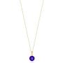 GELIN 14k Solid Gold Dark Blue Evil Eye Protection Charm Pendant Necklace - Evil Eye Jewelry for Women
