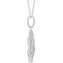Open Lotus Flower Charm Necklace Pendant in 925 Sterling Silver Jewelry