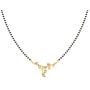CaratLane Chayla Leafy Gold Mangalsutra in 18 K Yellow Gold with Jewelry Gift Box