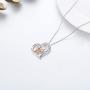 ROMANTIC WORK Sister Necklace for Girls Sterling Silver Heart Best Friends Pendant Necklace Friendship Sister Jewelry Gift for Women Classmates