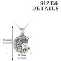 YFN Unicorn Crescent Necklace 925 Sterling Silver Unicorn Gift for Women Girls