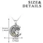 YFN Unicorn Crescent Necklace 925 Sterling Silver Unicorn Gift for Women Girls