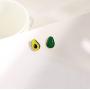 HANGO fashionable and versatile creative earrings, avocado earrings, fruit series earrings, short earrings, suitable for Valentines Day gifts, birthday parties, and Mothers Day gifts