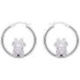 Disney Mickey And Minnie Mouse Jewelry for Women and Girls, Sterling Silver Mickey And Minnie Hoop Earrings