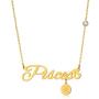 FAMARINE Zodiac Gifts Necklace for Women, Letter Pendant Zodiac Gold Necklace, 12 Constellation Astrology Fashion Jewelry Birthday Gift for Her