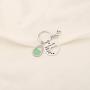 UJIMS Sorority Gift Pink and Green Charm Keychain She Can She Will She Did Inspirational Paraphernalia Graduation Gift for Women Girl