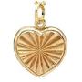 Pori Jewelers 14K Solid Yellow Gold Heart Charm Pendants- Multiple Styles Available