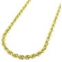 Orostar 10K Yellow Gold 3MM, 3.5MM, 4MM, Diamond Cut Handmade Rope Chain Necklace, 16'' - 30''