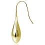 Hoops & Loops - Sterling Silver Teardrop Lotus Dangle Earrings | Sterling Silver, Yellow & Rose Gold Flash Plated