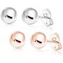 SOLIDGOLD - 14K Gold Filled 8mm Ball Stud Earrings 2-3 pair set | Yellow, Rose & White Gold