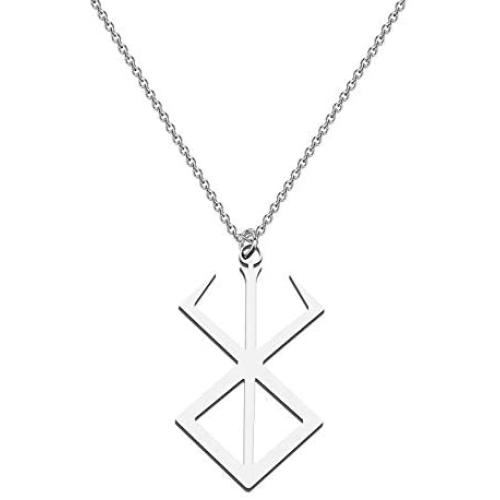 CENWA Viking Jewelry Berserker Rune Stainless Steel Pendant Necklace Amulet Talisman Sign Necklace