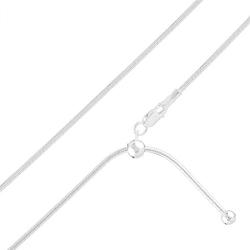 Verona Jewelers Sterling Silver 1MM Diamond Cut Adjustable Snake Chain- 925 Round Snake Chain, Expandable Necklace, Slider Necklace