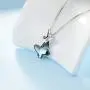 AOBOCO Sterling Silver Chasing Butterfly Pendant Necklace Embellished with Crystals from Austria, Fine Anniversary Birthday Butterfly Jewelry Gifts for Women - Morpho Helena Butterfly Series AOBOCO Sterling Silver Chasing Butterfly Pendant Necklace Embellished with Crystals from Austria, Fine Anniversary Birthday Butterfly Jewelry Gifts for Women - Morpho Helena Butterfly Series