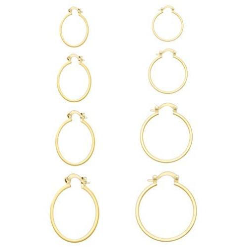 TIFMOCO Earrings Hoop,Small Hoop Earrings 4 Pairs Cartilage Cooper Hoop Earrings Set for Women Men Girls