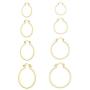 TIFMOCO Earrings Hoop,Small Hoop Earrings 4 Pairs Cartilage Cooper Hoop Earrings Set for Women Men Girls