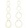 TIFMOCO Earrings Hoop,Small Hoop Earrings 4 Pairs Cartilage Cooper Hoop Earrings Set for Women Men Girls