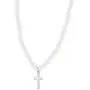 925 Sterling Silver Jewelry Set Girl Cross Simulated Pearl 15'' Necklace Bracelet 925 Sterling Silver Jewelry Set Girl Cross Simulated Pearl 15'' Necklace Bracelet
