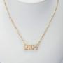 ZMNNOPPAB Birth Year Number Necklace, Crystal Pendant Necklace for Women, Girls Birthday Gift Anniversary Date Friendship Jewelry,18K Gold Plated,1996-2005