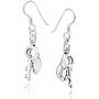 Romantic Key to My Heart .925 Sterling Silver Dangle Earrings