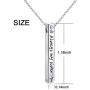 YinShan 925 Sterling Silver Bar Necklace, Inspirational Jewelry Birthday Gifts for Sister Mother Daughter Women Friends