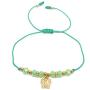 LESLIE BOULES Jewelry 3 Set Bracelets Boho & Lucky Charm Adjustable