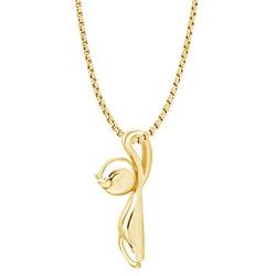 AFFY Sterling Silver Flying Hanging Cat Pendant Necklace for Women