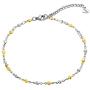 HooAMI Stainless Steel Heart Link Chain Anklet Bracelet Adjustable