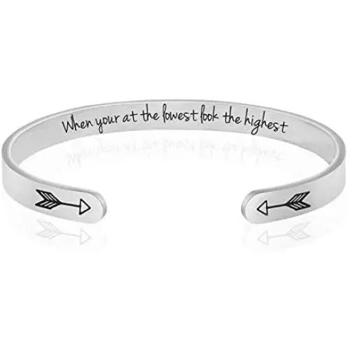 Mantra Cuff for Women, Inspirational Gift Jewelry for her, Motivational Silver Friendship Bracelets, Engraved Bracelets for Women, Encouragement Jewelry Mantra Cuff for Women, Inspirational Gift Jewelry for her, Motivational Silver Friendship Bracelets, Engraved Bracelets for Women, Encouragement Jewelry