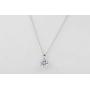 Juliani 18k-Gold-Plated Hypoallergenic Pendant Necklace - 10mm 3 Carat CZ Diamond | Solitaire Chain Jewelry Women Girls | Kids Teens