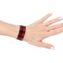 INENIMARTJ 3 Pieces Christmas Plaid Leather Earrings Bracelet Set, Handmade Lightweight Christmas Buffalo Plaid Bracelet for Women & Girls