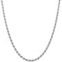 Savlano 925 Sterling Silver 2.5mm Solid Italian Rope Diamond Cut Twist Link Chain Necklace With Gift Box For Men & Women - Made in Italy