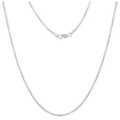 NYC Sterling Unisex Solid Italian 1.5mm Round Box Chain in Sterling Silver NYC Sterling Unisex Solid Italian 1.5mm Round Box Chain in Sterling Silver