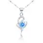 999 Silver I Love You Infinity Love Heart Necklace - Round Blue Zircon Necklace for Women - Special Jewelry Gifts for Wedding/Anniversary/Mother’s Day/Prom/Costume Birthday Party 999 Silver I Love You Infinity Love Heart Necklace - Round Blue Zircon Necklace for Women - Special Jewelry Gifts for Wedding/Anniversary/Mother’s Day/Prom/Costume Birthday Party