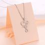 S925 Sterling Silver Word Calligraphy Jewelry Faith Inspirational Message Charm Love Heart Pendant Necklace For Women Girls Men Boys,18 inches