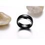 PJ Jewelry Two-Tone 8mm Wicca Pagan Triple Moon Goddess Pentagram Tungsten Carbide Dome Wedding Band Ring for Men