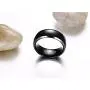 PJ Jewelry Two-Tone 8mm Wicca Pagan Triple Moon Goddess Pentagram Tungsten Carbide Dome Wedding Band Ring for Men