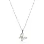 Dogeared Reminders- ''Beautiful'' Sterling Silver Butterfly Charm Necklace, 16''+2'' Extender